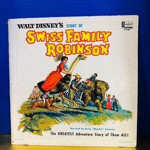 Walt Disney’s Swiss Family Robinson Disneyland Vintage Vinyl Record ST-1907 12”